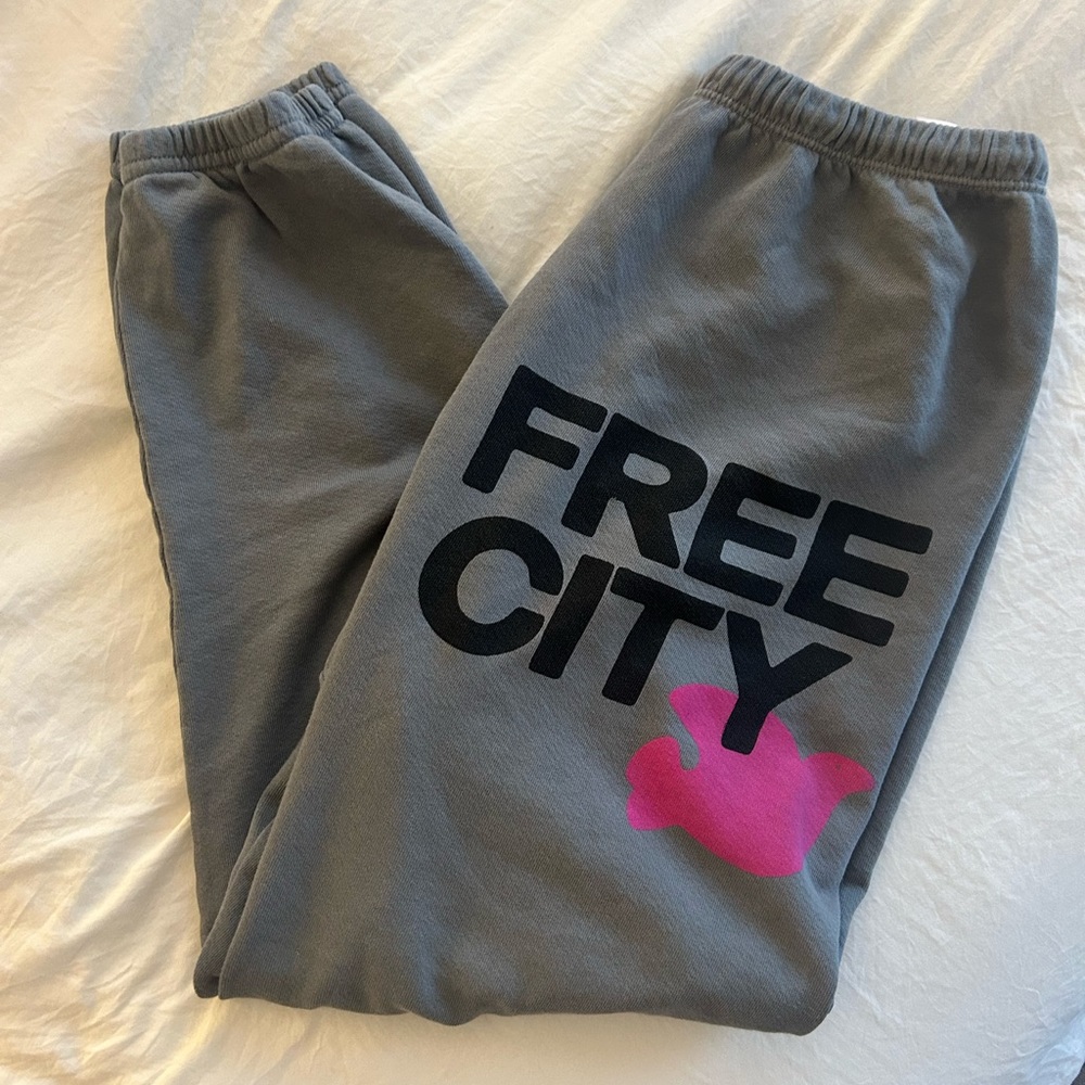 Free City Sweatpants- Grey and Pink